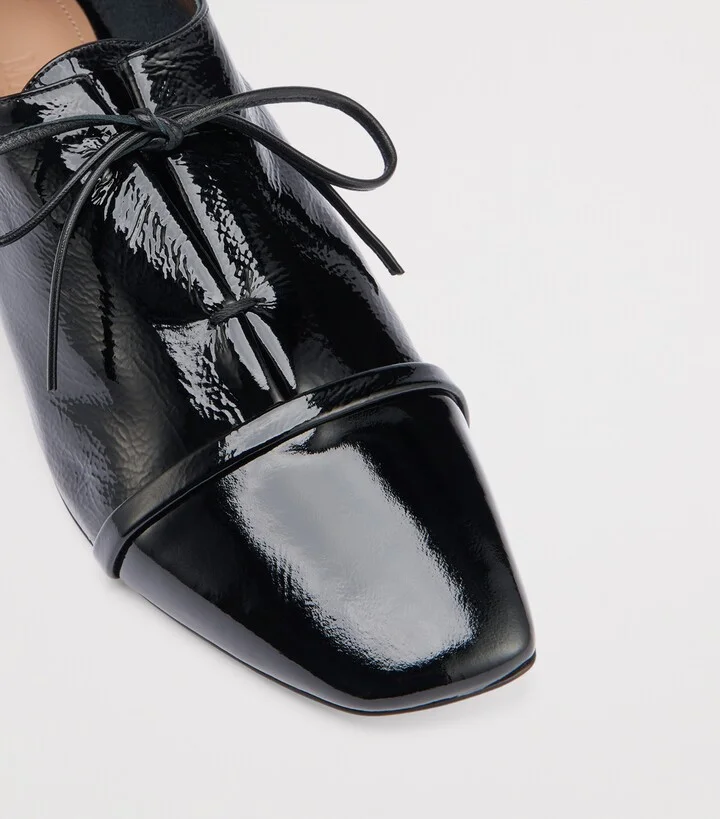 Malone Souliers Patent Leather Jean Lace-up Flats - Image 2