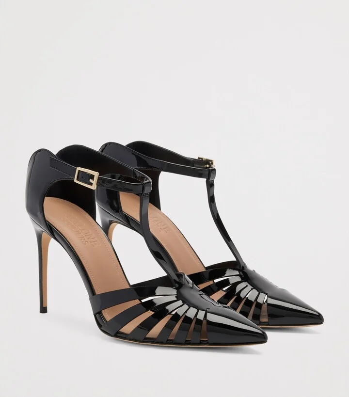 Malone Souliers Patent Leather Jennifer Heeled Mules 90 - Image 3