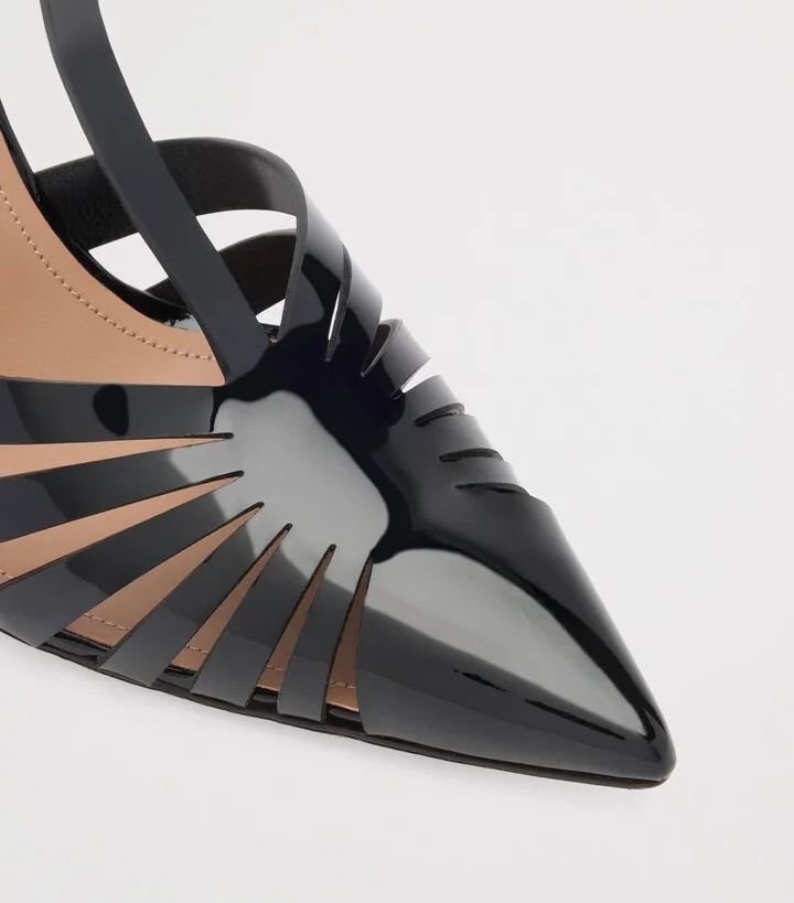 Malone Souliers Patent Leather Jennifer Heeled Mules 90 - Image 5