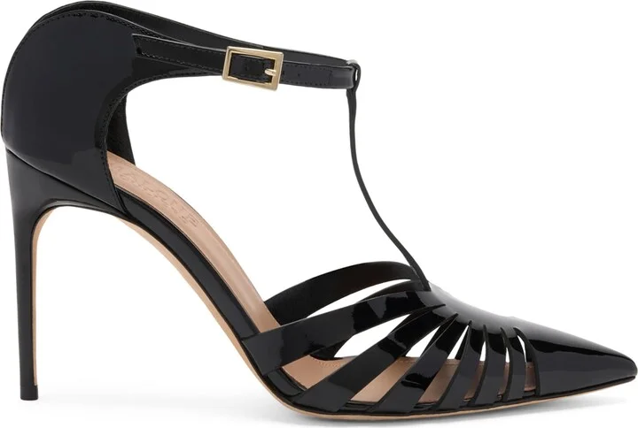 Malone Souliers Patent Leather Jennifer Heeled Mules 90