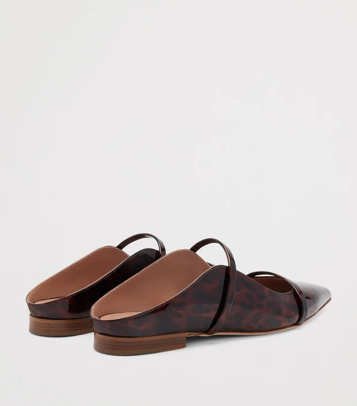 Malone Souliers Patent Leather Leopard Print Maureen Mules - Image 4