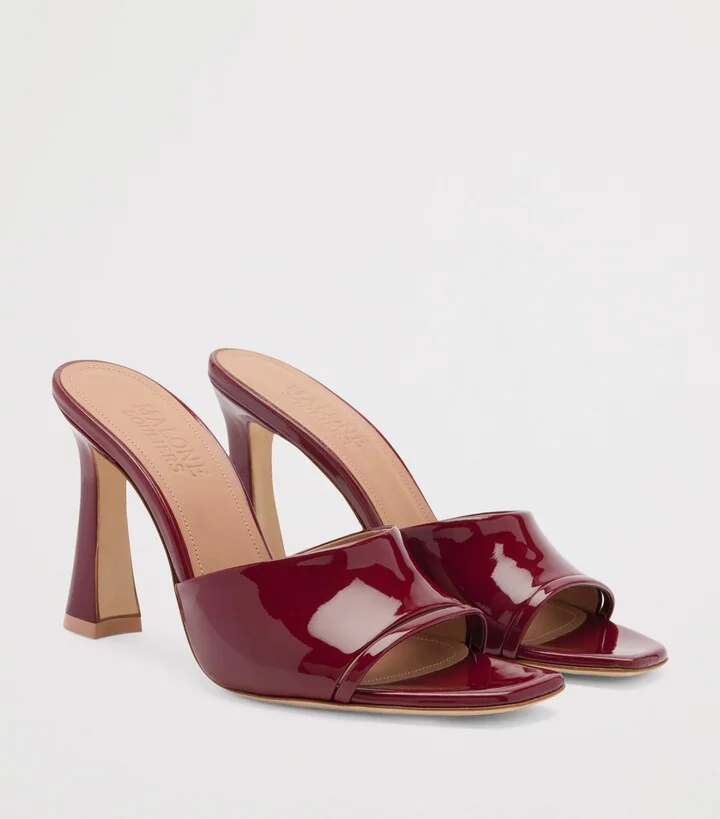 Malone Souliers Patent Leather Roxanne Mules 90 - Image 3