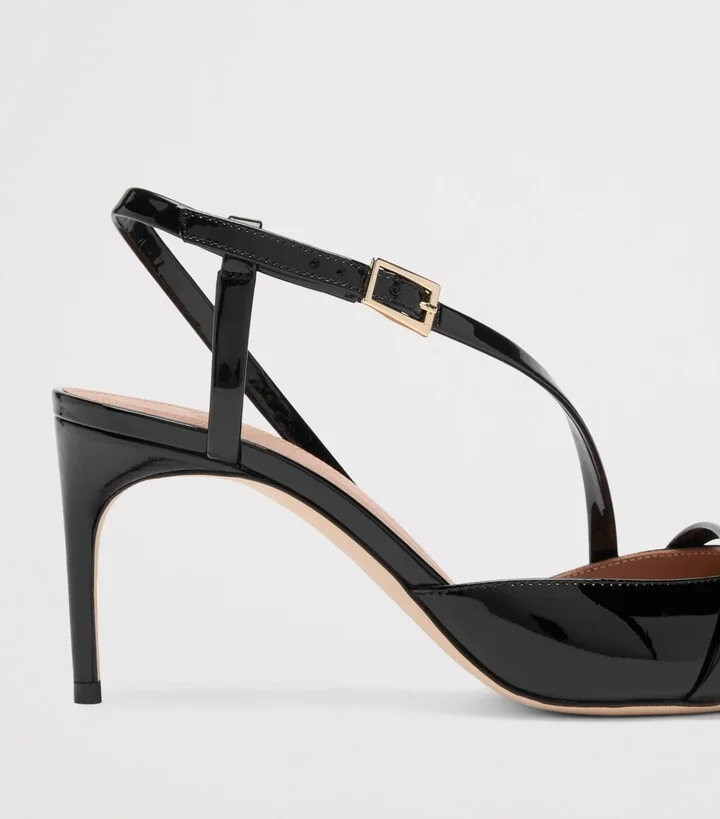 Malone Souliers Patent Leather Valeria Slingback Pumps 70 - Image 5