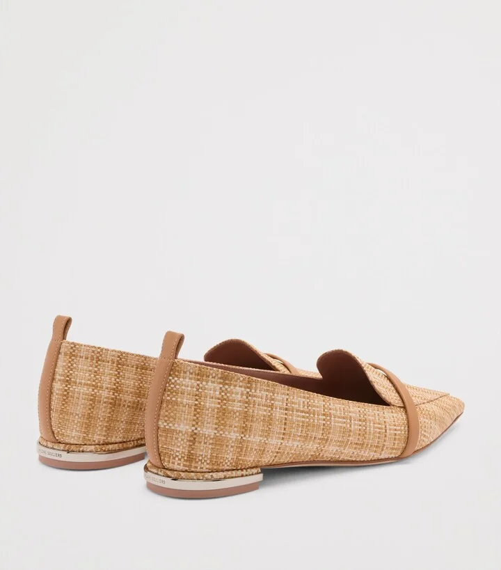 Malone Souliers Raffia Dora Loafers - Image 4