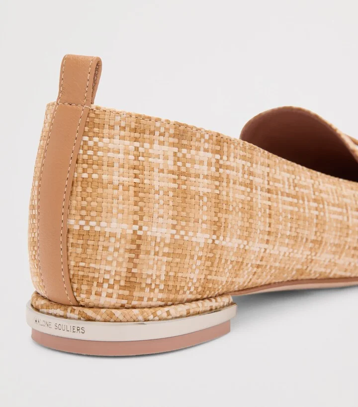 Malone Souliers Raffia Dora Loafers - Image 5