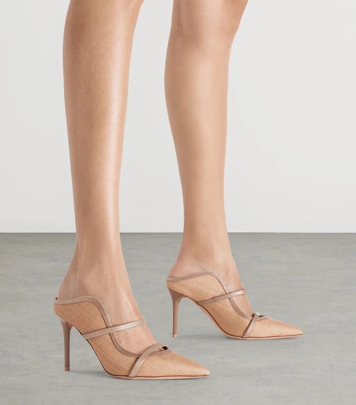 Malone Souliers Raffia Maureen Mules 85 - Image 2