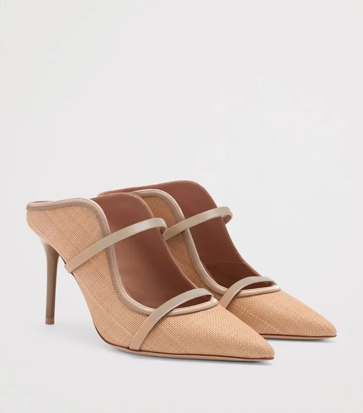 Malone Souliers Raffia Maureen Mules 85 - Image 3