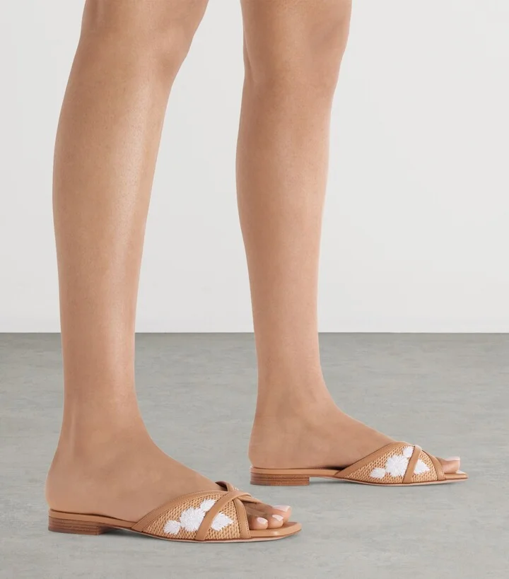 Malone Souliers Raffia Perla Sandals - Image 2