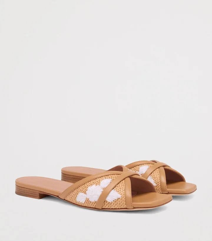 Malone Souliers Raffia Perla Sandals - Image 3