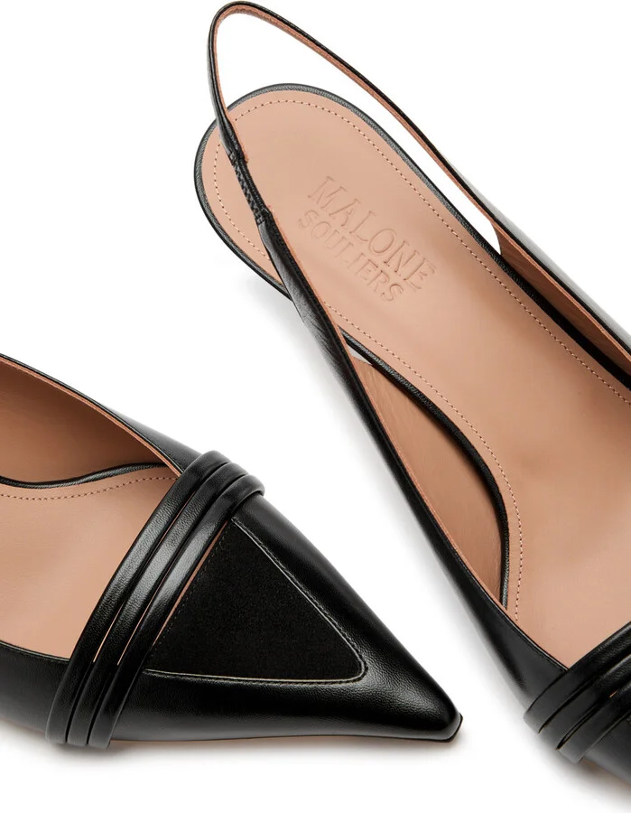 Malone Souliers Tanner 45 Slingback Leather Pumps - Image 3