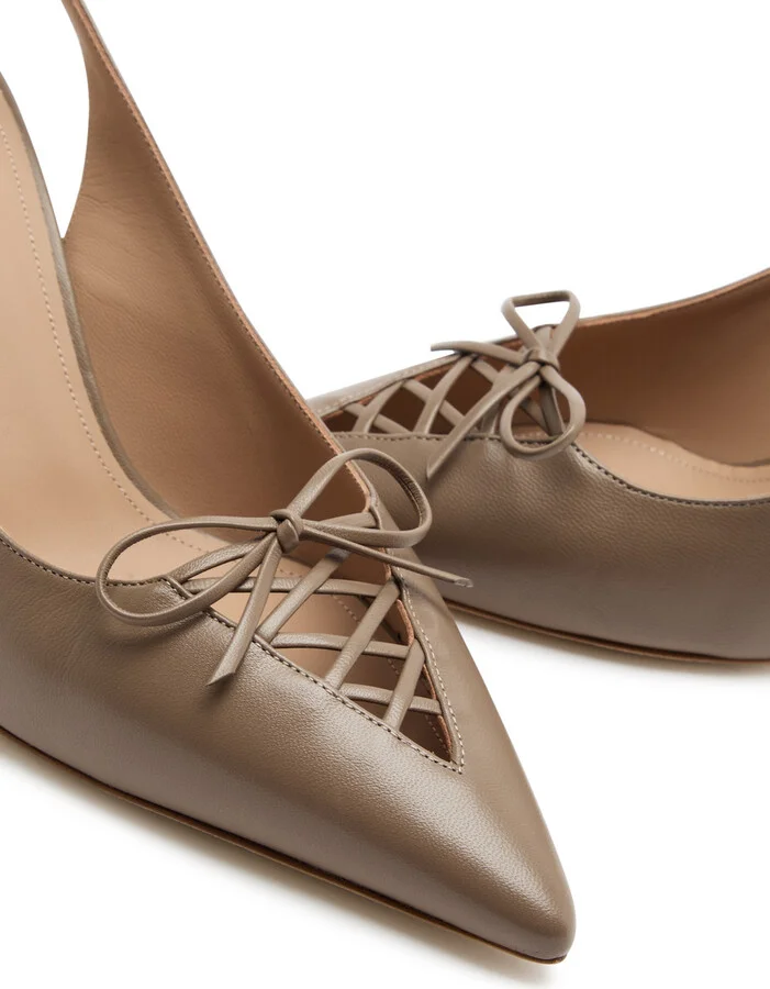 Malone Souliers Trudie 70 Leather Slingback Pumps - Image 4