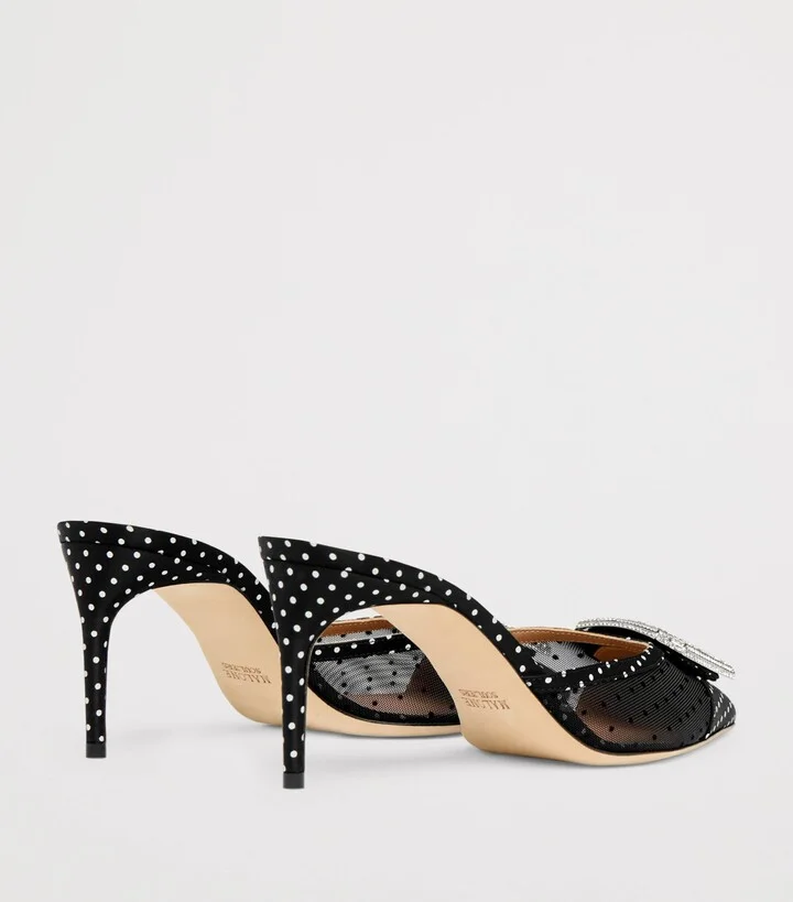 Malone Souliers Tulle Polka Dot Mona Mules 70 - Image 4