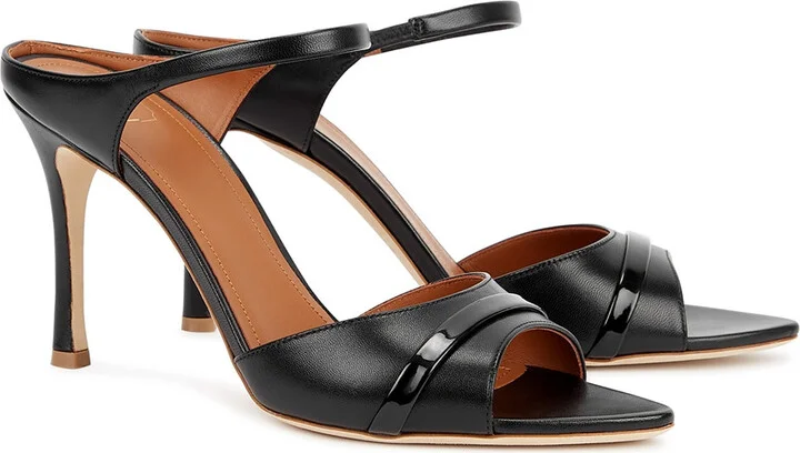 Malone Souliers Una 90 Black Leather Mules - Image 2
