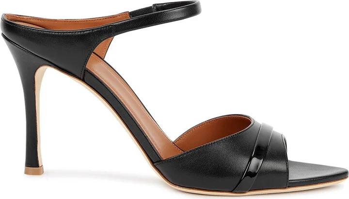 Malone Souliers Una 90 Black Leather Mules