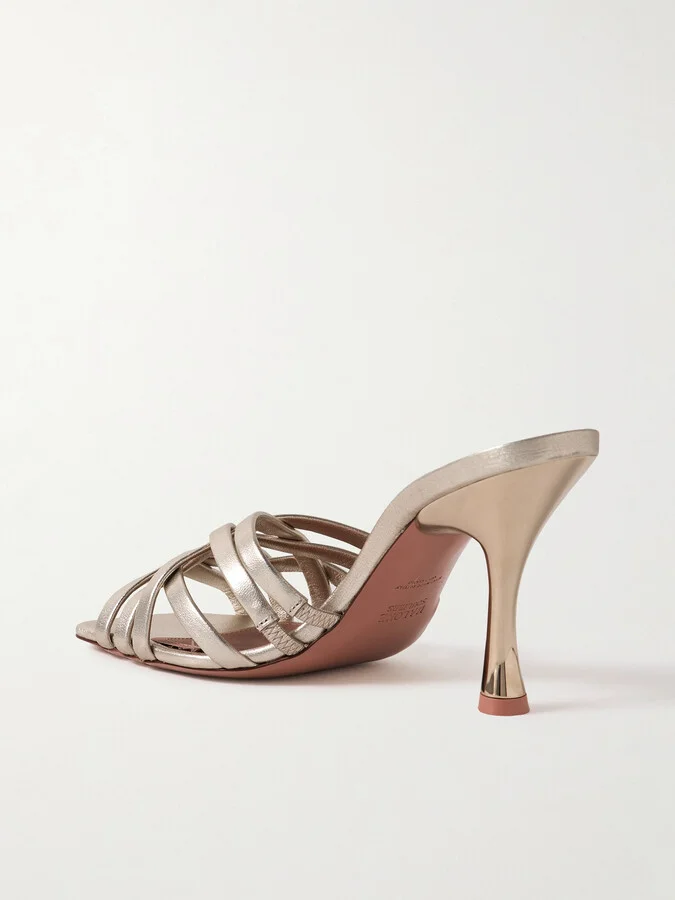 MALONE SOULIERS - West 90 Metallic Leather Sandals - Gold - Image 3