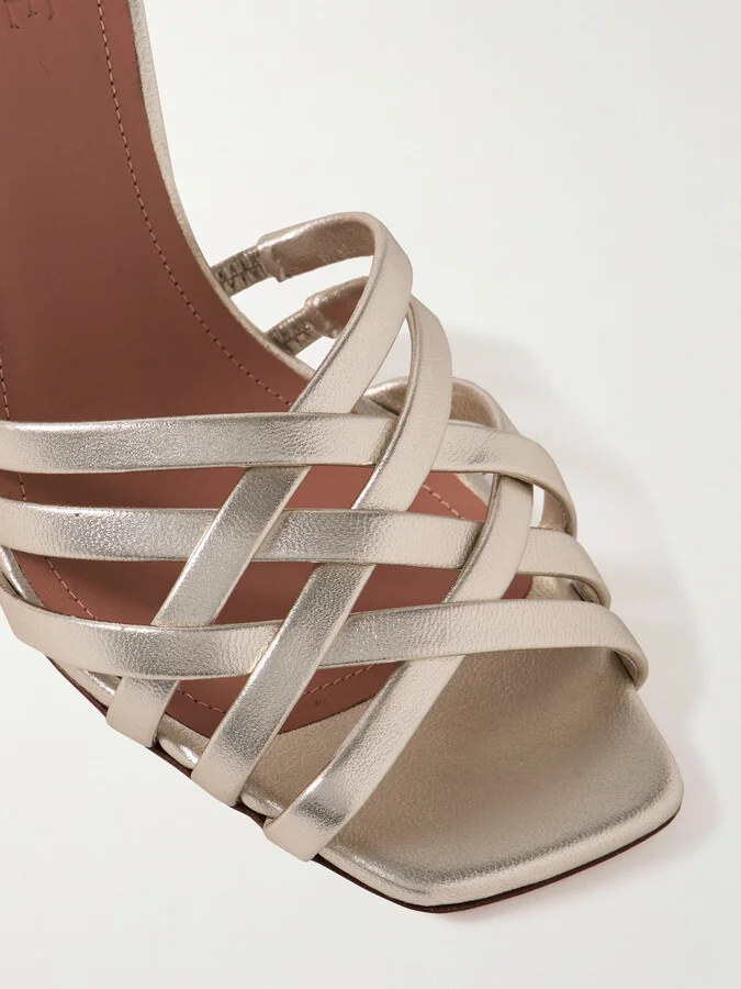 MALONE SOULIERS - West 90 Metallic Leather Sandals - Gold - Image 4