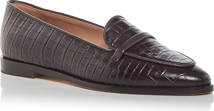 Malone Souliers Women's Barry Croc Embossed Loafers