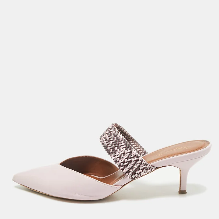 Malone Souliers x Ray Luwolt Pink Leather Maisie Mules Size 40