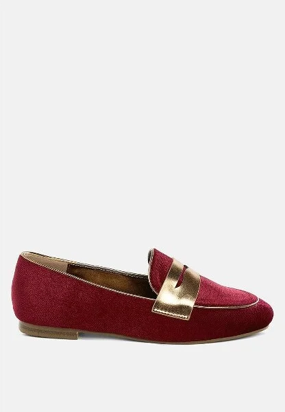 Malta Penny Strap Velvet Loafers Women