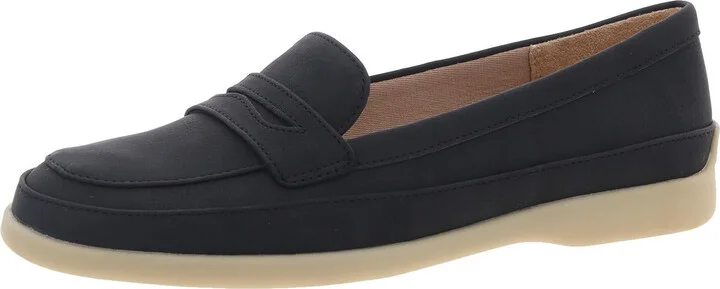Malta Womens Padded Insole Faux Leather Loafers
