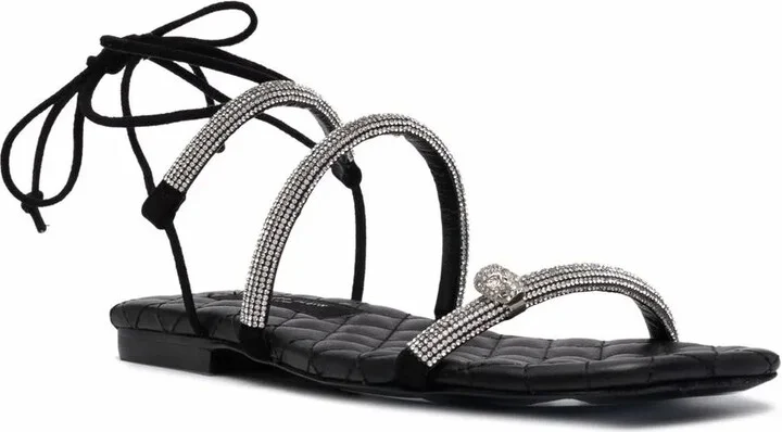 Maltese Flat Crystal Sandals - Image 2