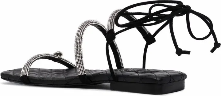 Maltese Flat Crystal Sandals - Image 3
