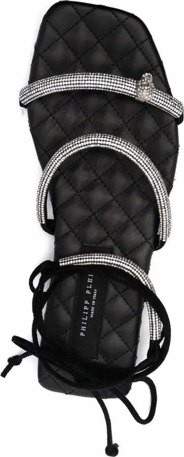 Maltese Flat Crystal Sandals - Image 4