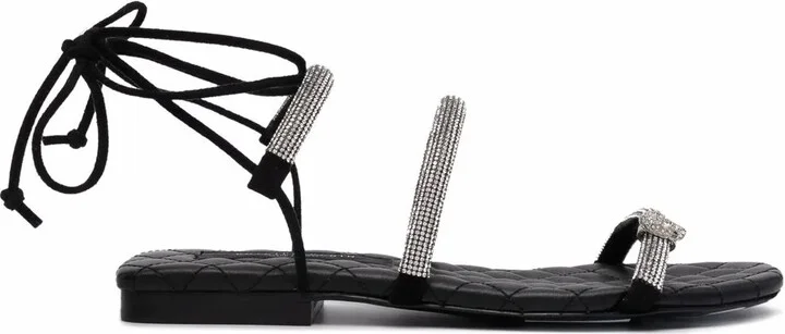 Maltese Flat Crystal Sandals