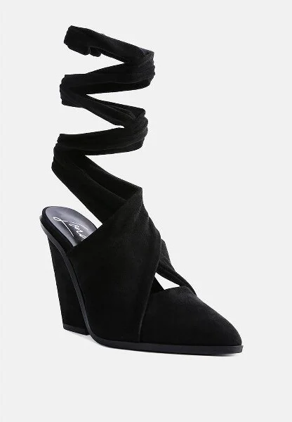 Mama Fav Lace Up Block Heel Mules Women - Image 2
