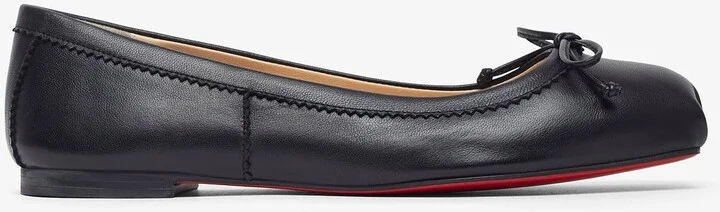 Mamadrague black leather ballerinas