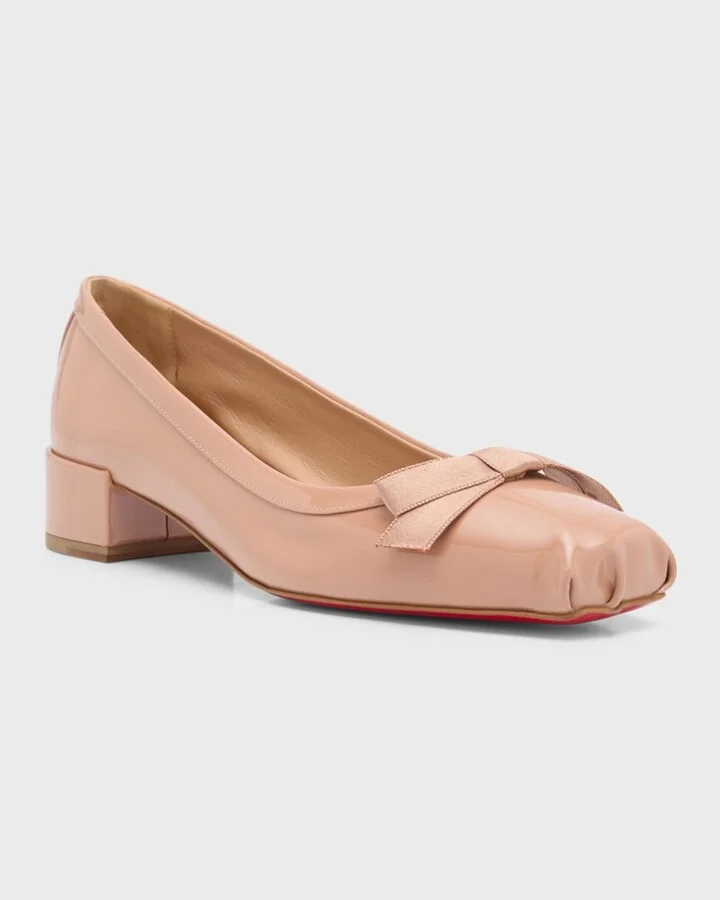 Mamaflirt Patent Red Sole Ballerina Pumps - Image 3