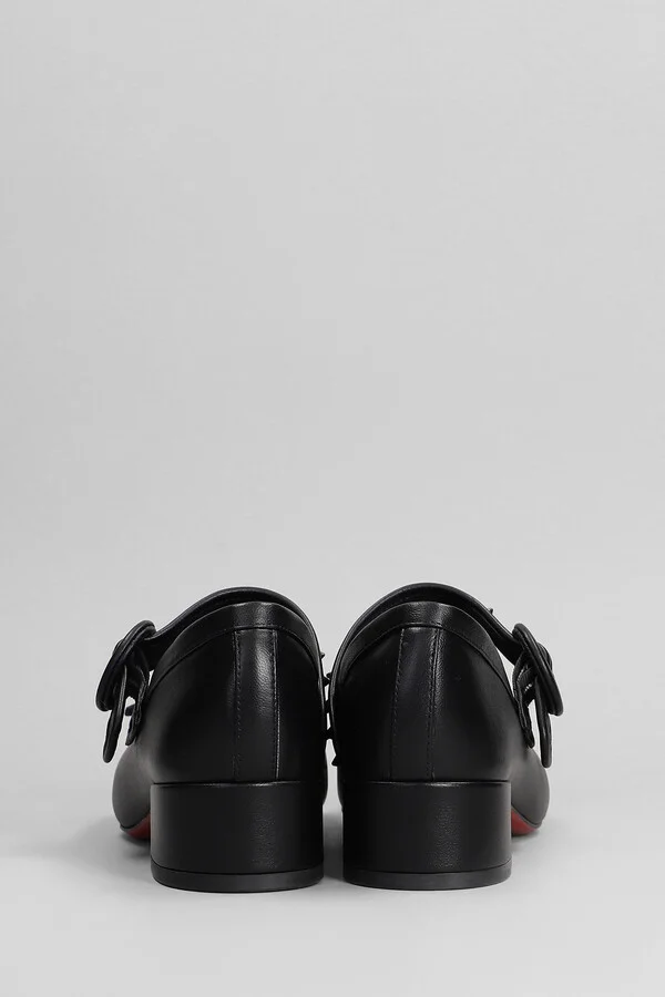 Mamastrapita Spike30 Ballet Flats In Black Leather - Image 4