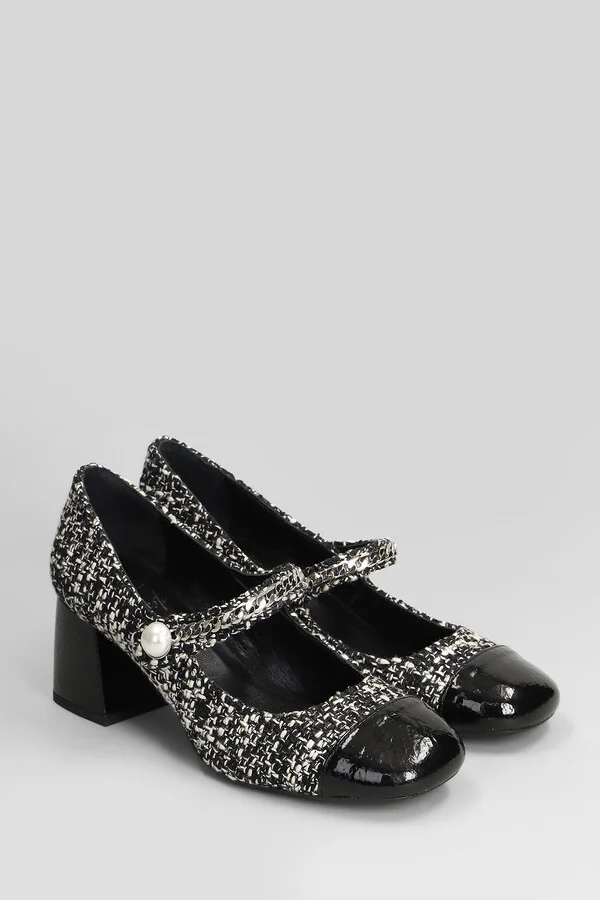 Mame Pumps In Black Fabric - Image 2