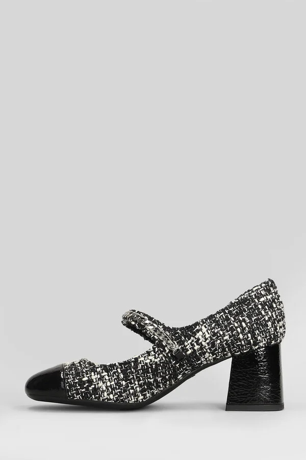 Mame Pumps In Black Fabric - Image 3