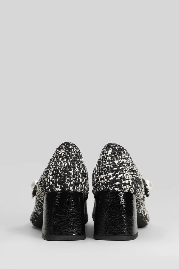 Mame Pumps In Black Fabric - Image 4