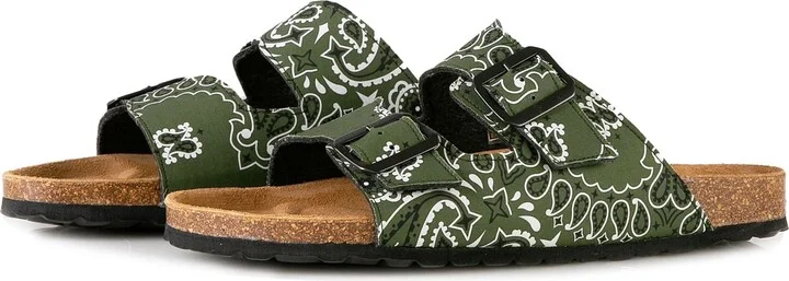 Man Sandals With Bandanna Print