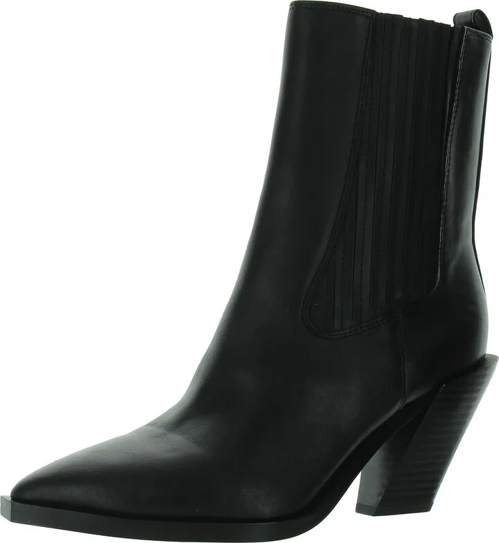 Mandey Womens Block Heel Stacked Heel Ankle Boots
