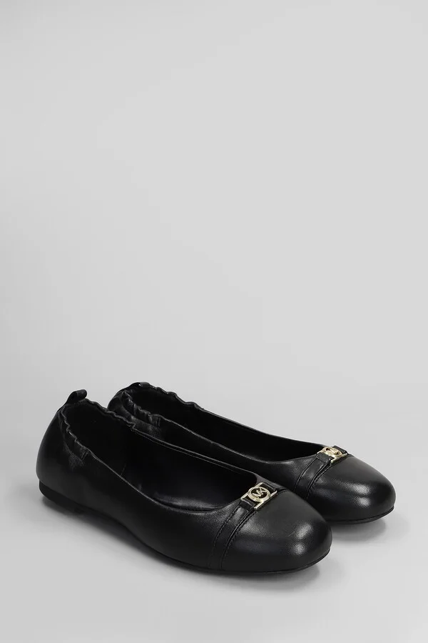 Mandy Flex Ballet Flats In Black Leather - Image 2