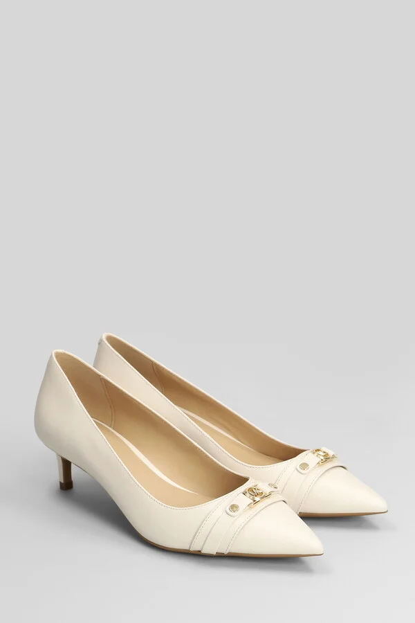 Mandy Flex Pumps In Beige Leather - Image 2