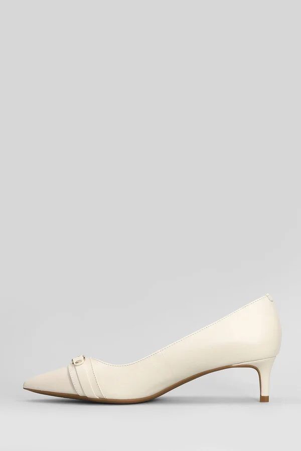 Mandy Flex Pumps In Beige Leather - Image 3