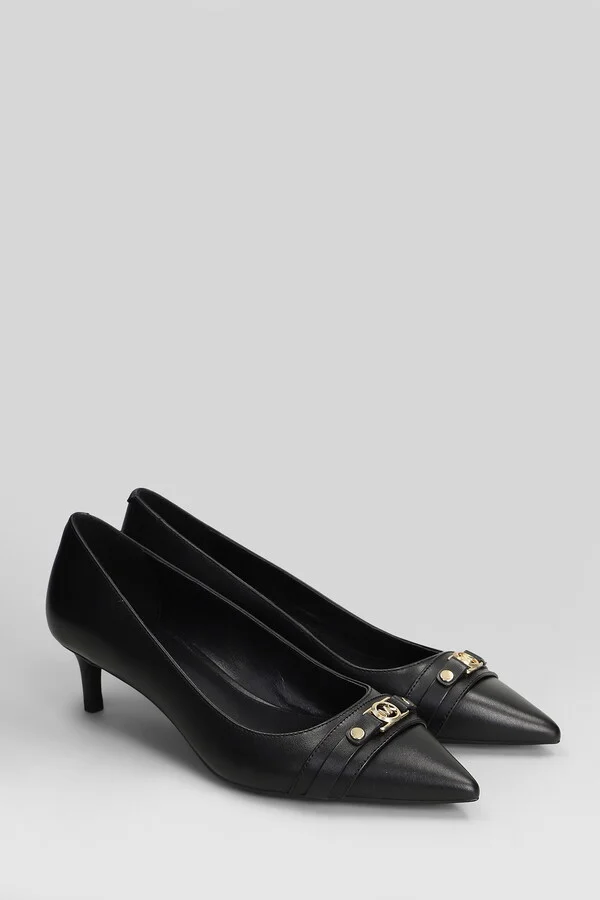 Mandy Flex Pumps In Black Leather - Image 2