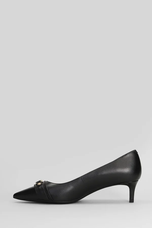 Mandy Flex Pumps In Black Leather - Image 3