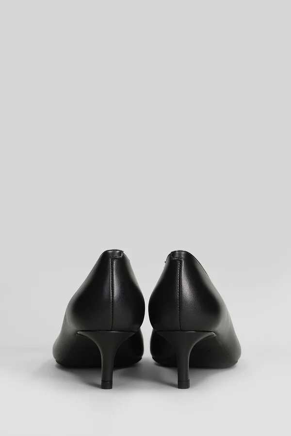 Mandy Flex Pumps In Black Leather - Image 4