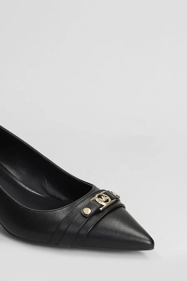 Mandy Flex Pumps In Black Leather - Image 5