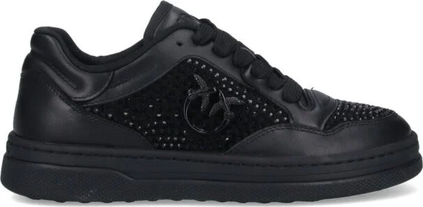 Mandy" Sneakers With Strass - Black