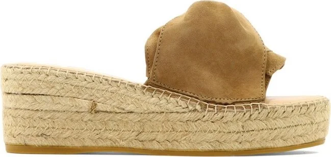 Manebí Bow-Detailed Wedged Espadrille Sandals