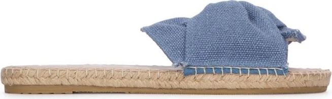 Manebí Denim Knotted Slip-On Flat Shoes