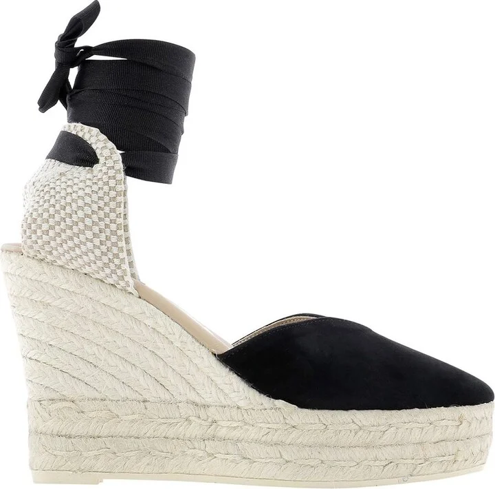 Manebí Wrap-Tie Wedge Espadrilles