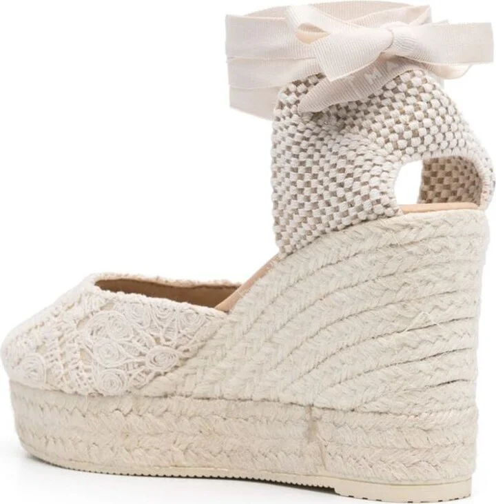 Manebí Yucatán Crochet Cotton Wedge Espadrilles - Image 3
