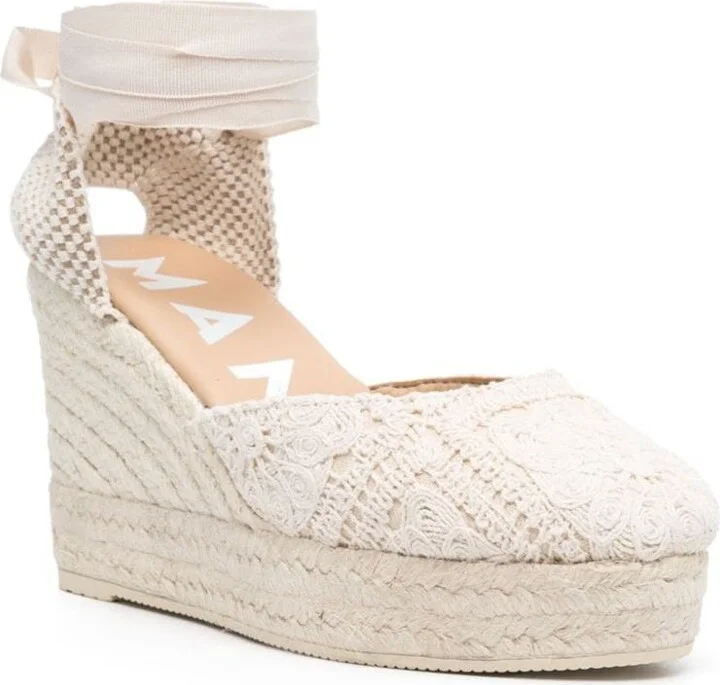 Manebí Yucatán Crochet Cotton Wedge Espadrilles - Image 4